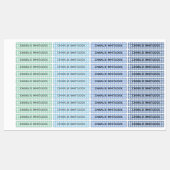 Blues and Greens Gingham Plaid Basisschool Labels (Vel)