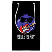 Blues Berry Grappig Fruit Pun Dark BG Klein Cadeauzakje (Voorkant)