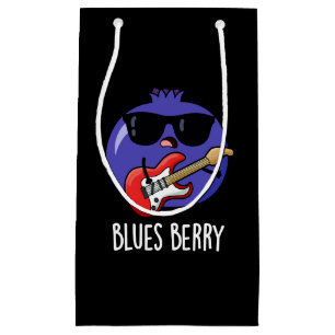 Blues Berry Grappig Fruit Pun Dark BG Klein Cadeauzakje