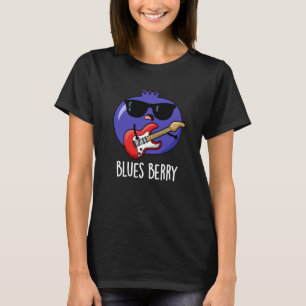 Blues Berry Grappig Fruit Pun Dark BG T-shirt