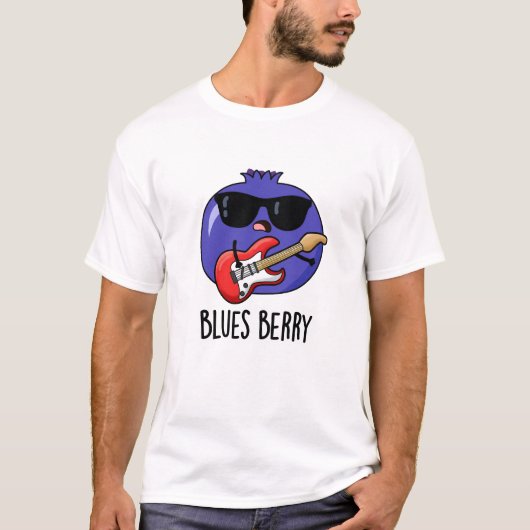 Blues Berry Grappige Fruit Pun T-shirt (Voorkant)