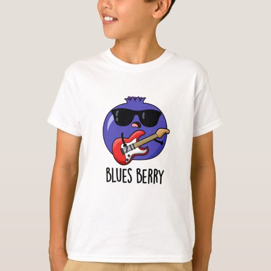 Blues Berry Grappige Fruit Pun T-shirt (Voorkant)