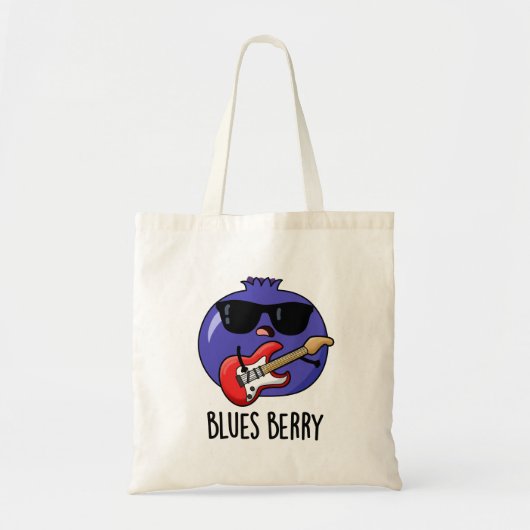 Blues Berry Grappige Fruit Pun Tote Bag (Voorkant)