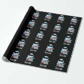 Blues Bird Funny Bluebird Pun Dark BG Cadeaupapier (Uitgerold)