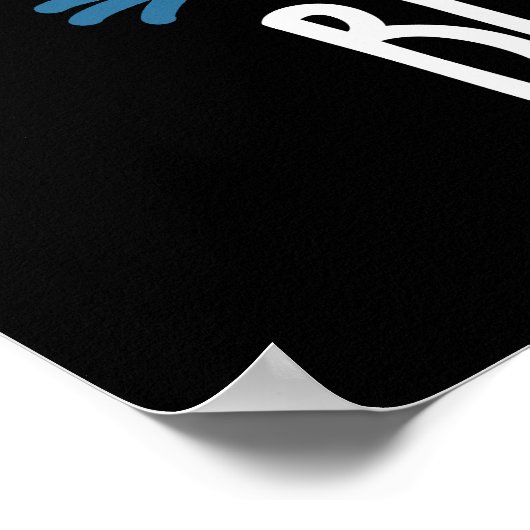 Blues Bird Funny Bluebird Pun Dark BG Poster (Hoek)