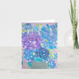 Blues Blossom Floral Note Kaart