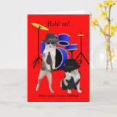 Blues Brothers Cats Kaart (Gele Bloem)