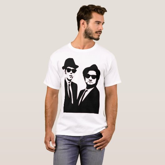Blues Brothers Jake and Elwood T-shirt (Voorkant volledig)