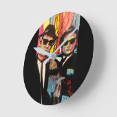 Blues Brothers Retro Pop Art Wandklok (Hoek)