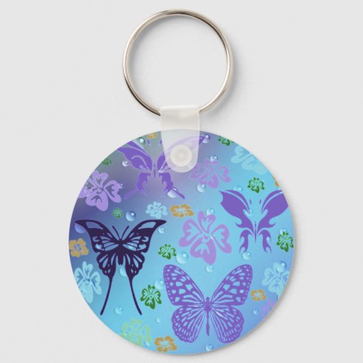 Blues Butterflies Sleutelhanger (Voorkant)