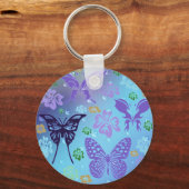 Blues Butterflies Sleutelhanger (Voorkant)