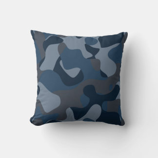 Blues Camo Kussen