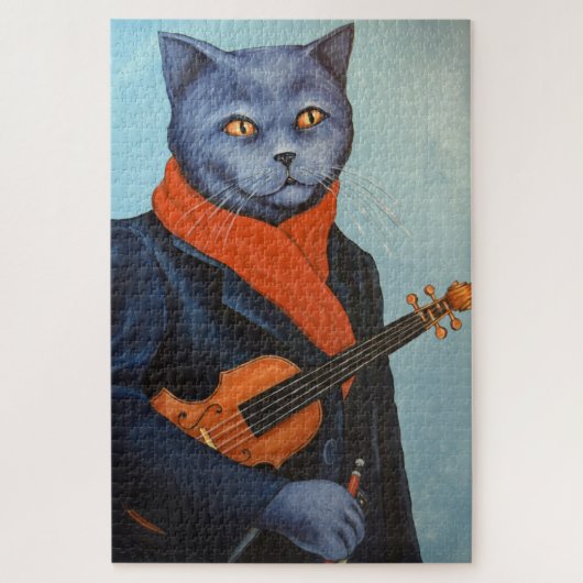 Blues Cat Legpuzzel (Verticaal)