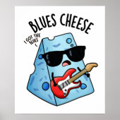 Blues Cheese Funny Food Pun Poster (Voorkant)