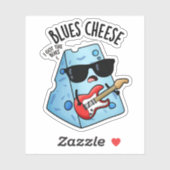 Blues Cheese Funny Food Pun Sticker (Vel)