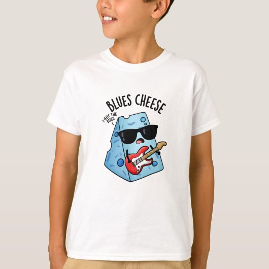 Blues Cheese Funny Food Pun T-shirt (Voorkant)