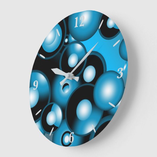 Blues Concentrische cirkel orbitaal Abstracte kuns Grote Klok (Hoek)