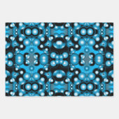 Blues Concentrische cirkel orbitaal Abstracte kuns Inpakpapier Vel (Voorkant 3)