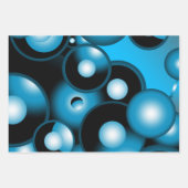 Blues Concentrische cirkel orbitaal Abstracte kuns Inpakpapier Vel (Voorkant)