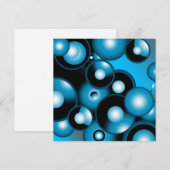 Blues Concentrische cirkel orbitaal Abstracte kuns Notitiekaartje (Voorkant / Achterkant)