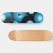 Blues Concentrische cirkel orbitaal Abstracte kuns Persoonlijk Skateboard (Horizontaal)