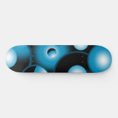 Blues Concentrische cirkel orbitaal Abstracte kuns Persoonlijk Skateboard (Horizontaal)