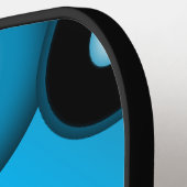 Blues Concentrische cirkel orbitaal Abstracte kuns Pickleball Paddle (Links Detail)