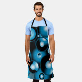 Blues Concentrische cirkel orbitaal Abstracte kuns Schort (Gedragen)