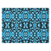 Blues Concentrische cirkel orbitaal Abstracte kuns Tafelkleed (Voorkant (Horizontaal))