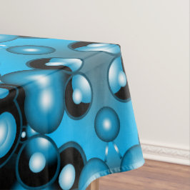 Blues Concentrische cirkel orbitaal Abstracte kuns Tafelkleed