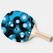 Blues Concentrische cirkel orbitaal Abstracte kuns Tafeltennisbatje (Zijkant)