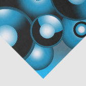 Blues Concentrische cirkel orbitaal Abstracte kuns Tissuepapier (Detail)