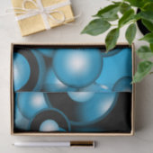 Blues Concentrische cirkel orbitaal Abstracte kuns Tissuepapier (Geschenk)