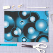 Blues Concentrische cirkel orbitaal Abstracte kuns Tissuepapier (Craft)