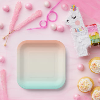 Blues Coral Linen Blends Papieren Bordje