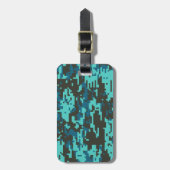 Blues Digital Camo Pattern Bagagelabel (Voorkant verticaal)