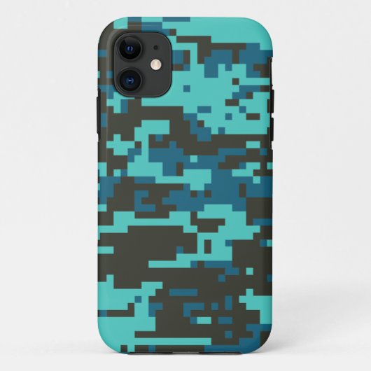 Blues Digital Camo Pattern Case-Mate iPhone Case (Achterkant)