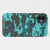 Blues Digital Camo Pattern Case-Mate iPhone Case (Achterkant (horizontaal))
