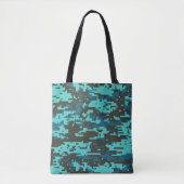 Blues Digital Camo Pattern Tote Bag (Voorkant)