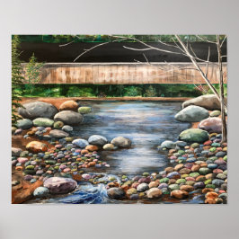  Blues & Earth Tones Acryllandschap Poster
