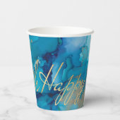 Blues en Golds 8 oz. Papieren Bekers (Achterkant)