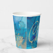 Blues en Golds 8 oz. Papieren Bekers (Rechts)