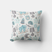 Blues en Grijzen: Stijlvolle Nursery Kussens (Voorkant)