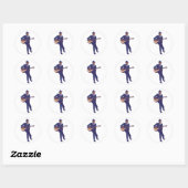 Blues Gitarrist guitarist Ronde Sticker (Vel)