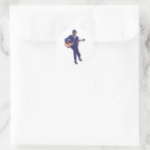 Blues Gitarrist guitarist Ronde Sticker (Tas)