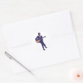 Blues Gitarrist guitarist Ronde Sticker (Envelop)