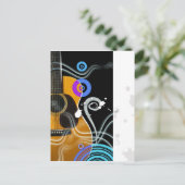 Blues Guitar Briefkaart (Staand voorkant)