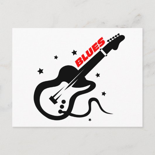 Blues Guitar Briefkaart (Voorkant)