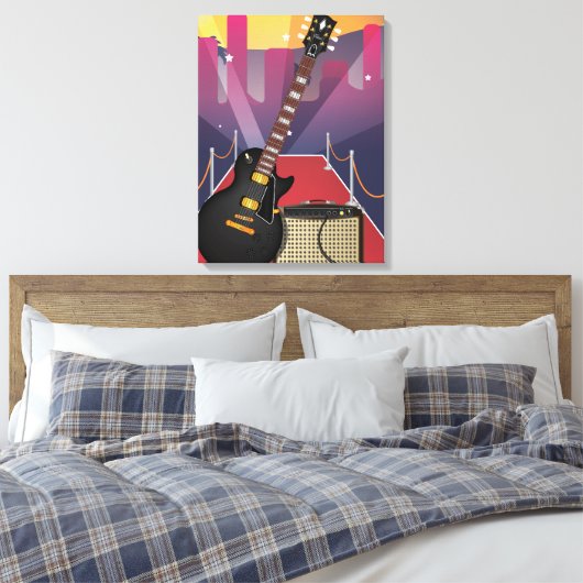 Blues Guitar Canvas Afdruk (Insitu (Slaapkamer))