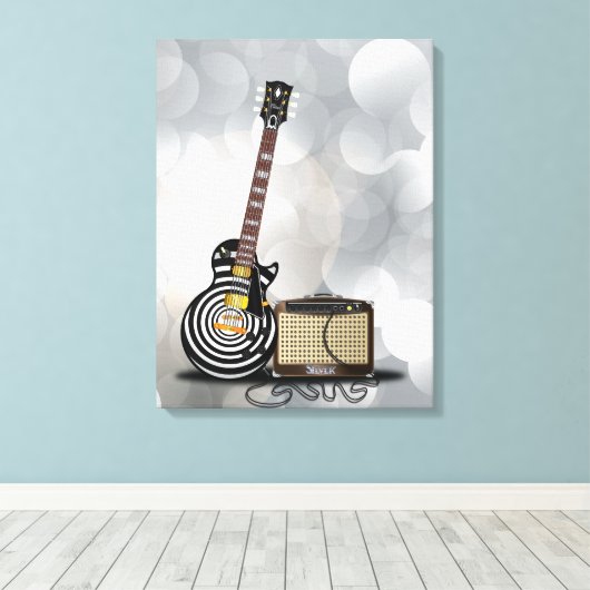 Blues Guitar Canvas Afdruk (Insitu (Houten vloer))